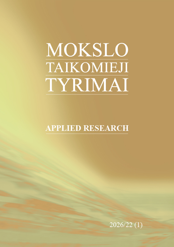 					View Vol. 1 No. 22 (2026): Mokslo taikomieji tyrimai
				
